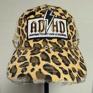 Leopard Print ADHD Patch Cap